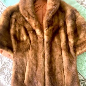 Vintage Mink Stole beautiful warm brown 60s in lovely condition